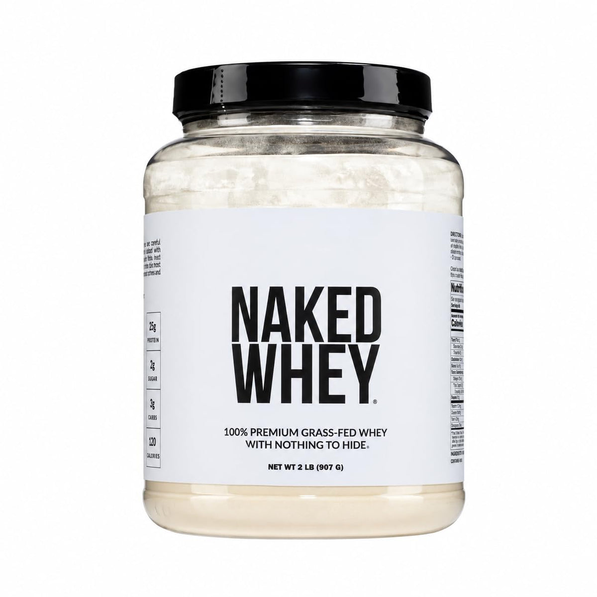 NAKED Vanilla Whey Protein Powder - All Natural Grass Fed Whey Protein Powder, Vanilla Flavor, Organic Coconut Sugar, 5Lb Bulk, NSF Certified, GMO-Free, Soy Free, Gluten Free - 61 Servings