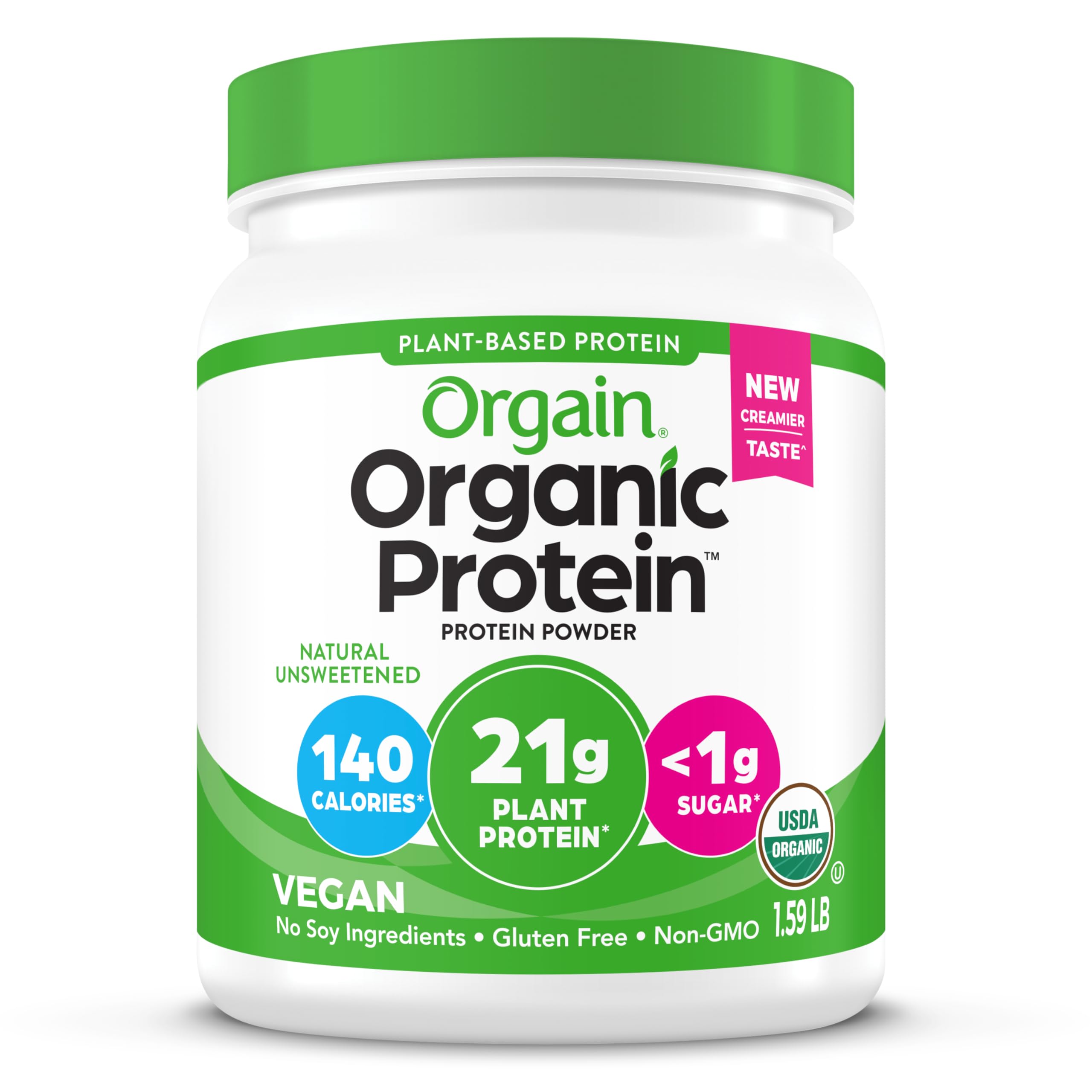 Orgain Organic Vegan 21g Protein Powder, Vanilla Bean, 10 Travel Packs | Plant based protein, 4g prebiotic fiber, low net carb, no added sugar or lactose ingredients, non-GMO, for shakes & smoothies