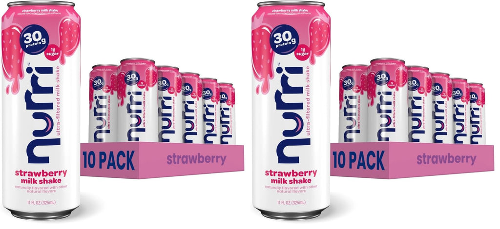 Nurri 30g Protein Ultra Filtered Milk Shake, Chocolate, 10-11 fl oz Cans | Ready to drink, Ultra-filtered milk protein, 150 calories, 1g sugar, 10 vitamins and minerals