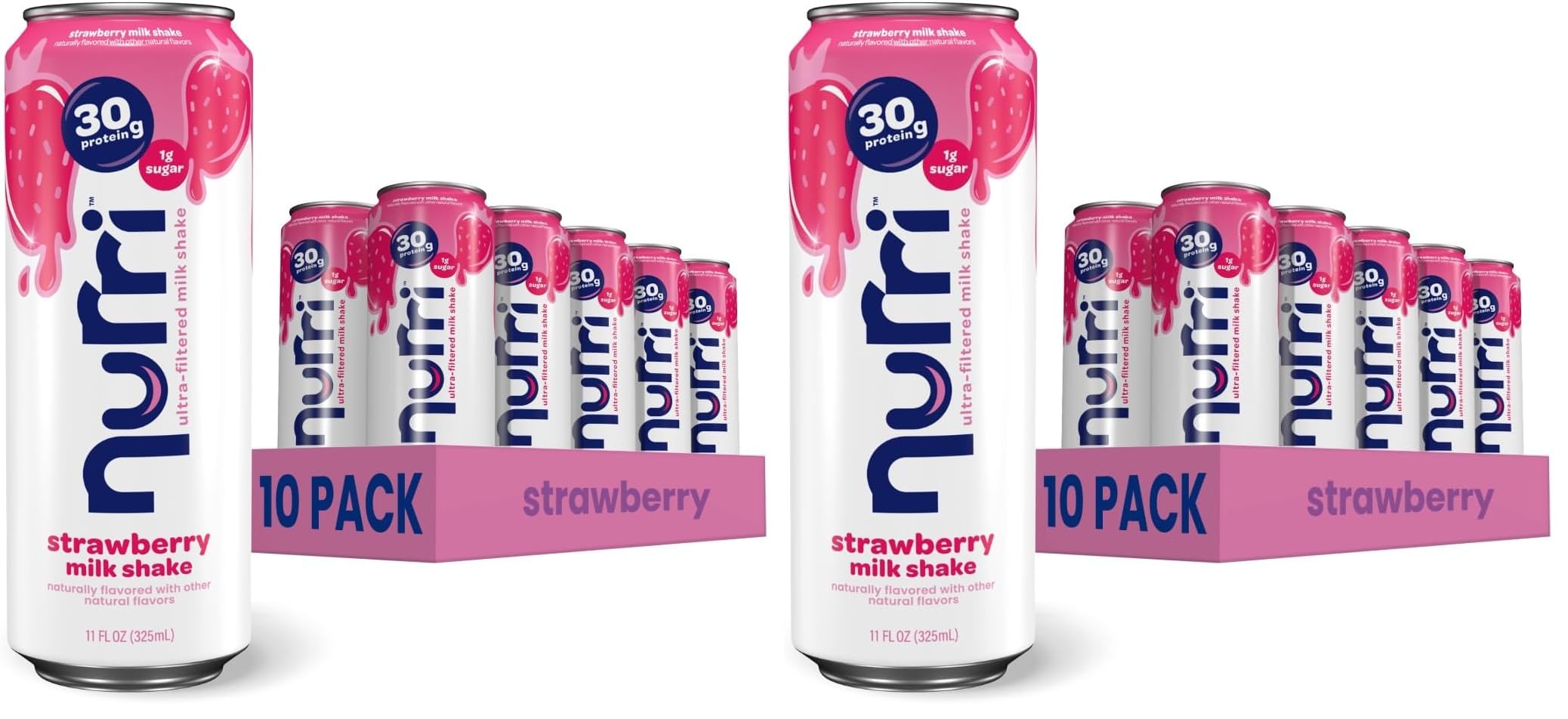 Nurri 30g Protein Ultra Filtered Milk Shake, Chocolate, 10-11 fl oz Cans | Ready to drink, Ultra-filtered milk protein, 150 calories, 1g sugar, 10 vitamins and minerals