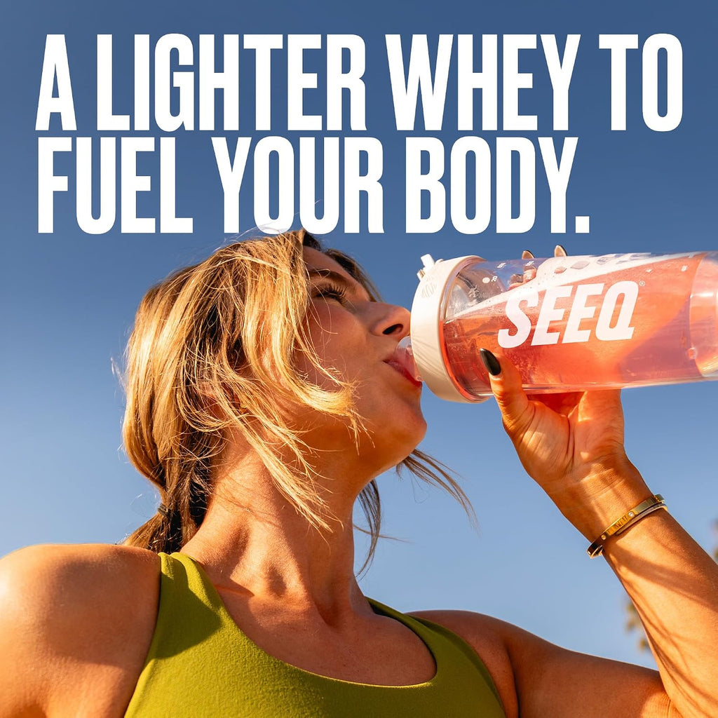 SEEQ Clear Protein Powder - Strawberry Lemonade - 22 Servings - 22g Clear Whey Protein Isolate - Zero Sugar - 0g Lactose - Allergen Friendly - GLP1 Support - Bone Health - Muscle Post Workout Recovery