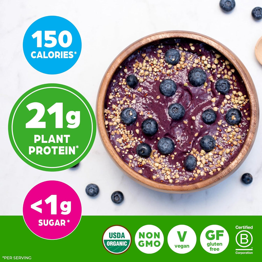 Orgain Organic Vegan 21g Protein Powder, Vanilla Bean, 10 Travel Packs | Plant based protein, 4g prebiotic fiber, low net carb, no added sugar or lactose ingredients, non-GMO, for shakes & smoothies