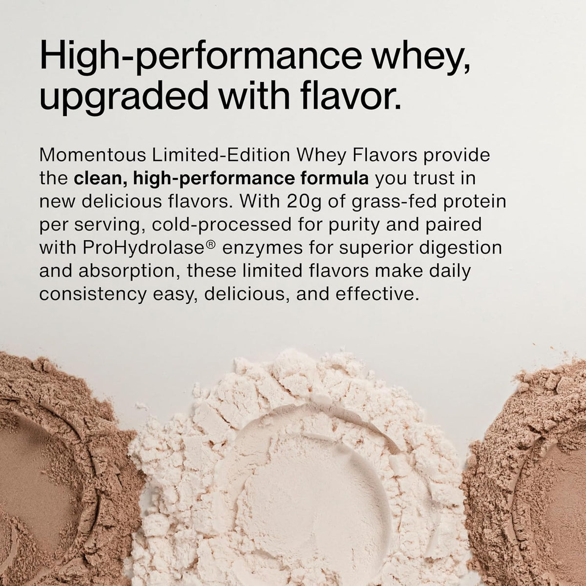 Momentous Grass-Fed Whey Protein Isolate Powder, 20g, Mint Chocolate