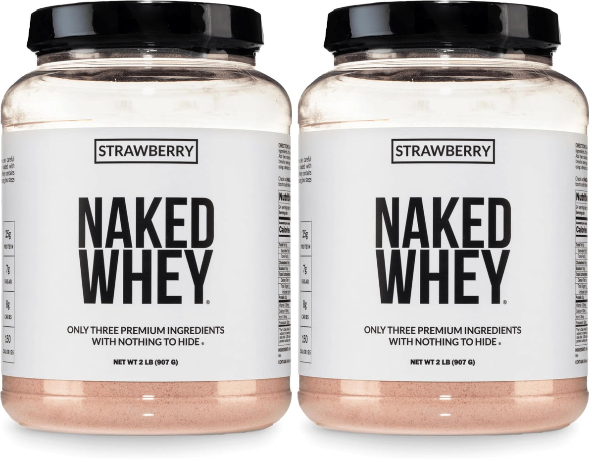 NAKED Vanilla Whey Protein Powder - All Natural Grass Fed Whey Protein Powder, Vanilla Flavor, Organic Coconut Sugar, 5Lb Bulk, NSF Certified, GMO-Free, Soy Free, Gluten Free - 61 Servings